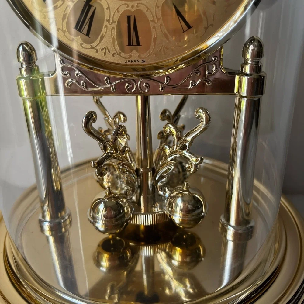 Seiko Gold Dome Clock with Roman Numerals